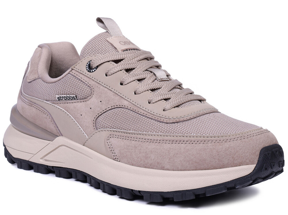 C3872-25 Беж 41-1,42-2,43-2,44-2,45-1 Strobbs П/ботинки Актив.отдых Кроссовки Нат.кожа, Текстиль, ЭВА,Резина,ТПУ вставка В/О Муж