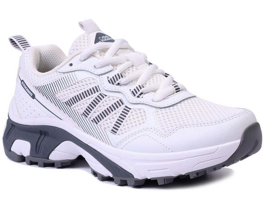 F7739-6 Бел 36-1,37-1,38-2,39-2,40-1,41-1 Strobbs П/ботинки Актив.отдых Кроссовки Нат.кожа, Текстиль, ЭВА,Резина,ТПУ вставка В/О жен