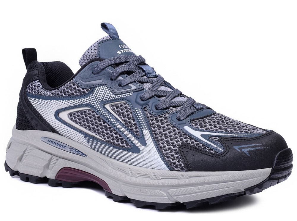 C3886-2 Сер 41-1,42-2,43-2,44-2,45-1 Strobbs П/ботинки Актив.отдых Кроссовки Иск.мат, Текстиль, ЭВА,Резина,ТПУ вставка В/О Муж