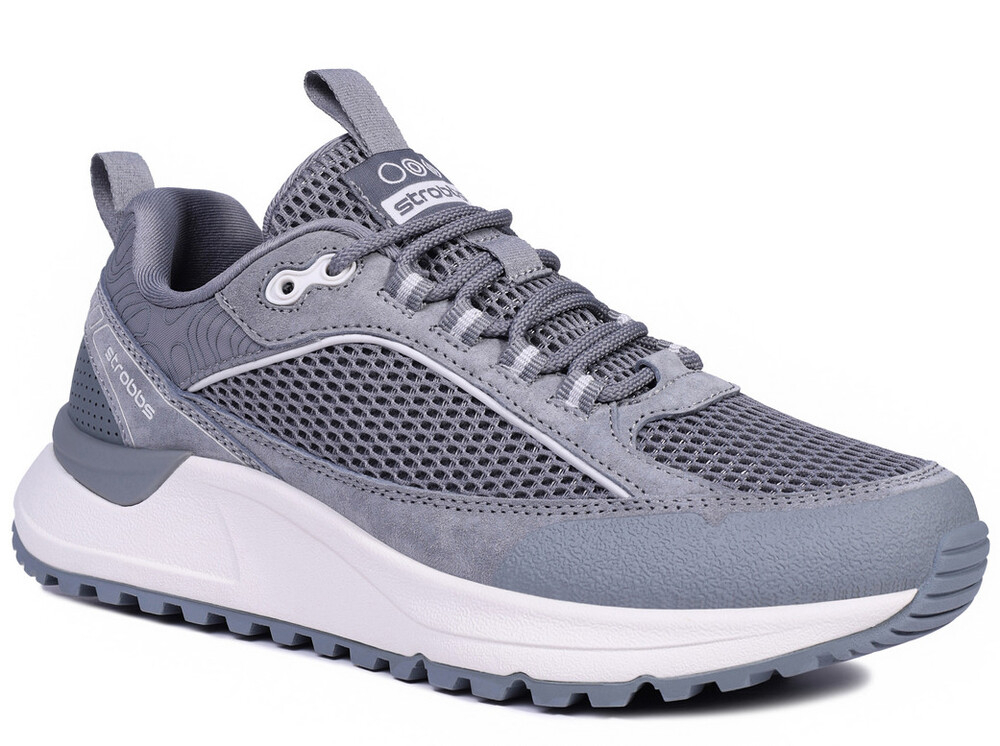 F7802-10 Сер 36-1,37-1,38-2,39-2,40-1,41-1 Strobbs П/ботинки Актив.отдых Кроссовки Иск.мат, Текстиль, ЭВА,Резина,ТПУ вставка В/О жен