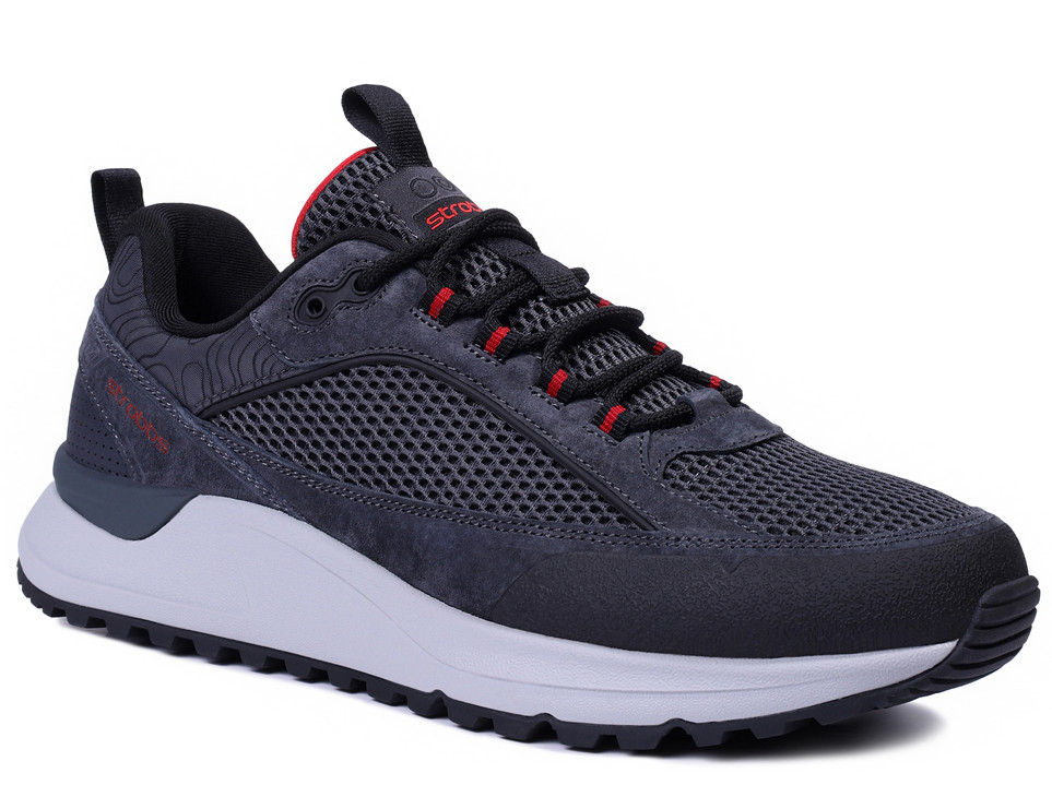 C3931-1 Сер 41-1,42-2,43-2,44-2,45-1 Strobbs П/ботинки Актив.отдых Кроссовки Иск.мат, Текстиль, ЭВА,Резина,ТПУ вставка В/О Муж