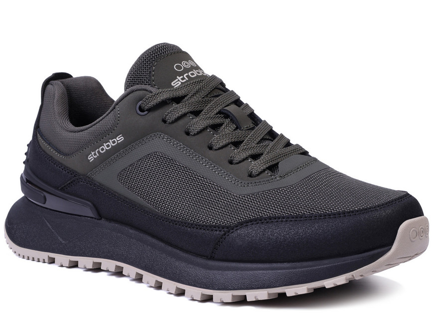 B3848-19 хаки 40-2,41-2,42-2,43-2 Strobbs П/ботинки Актив.отдых Кроссовки Иск.мат, Текстиль, ЭВА,Резина,ТПУ вставка В/О Муж