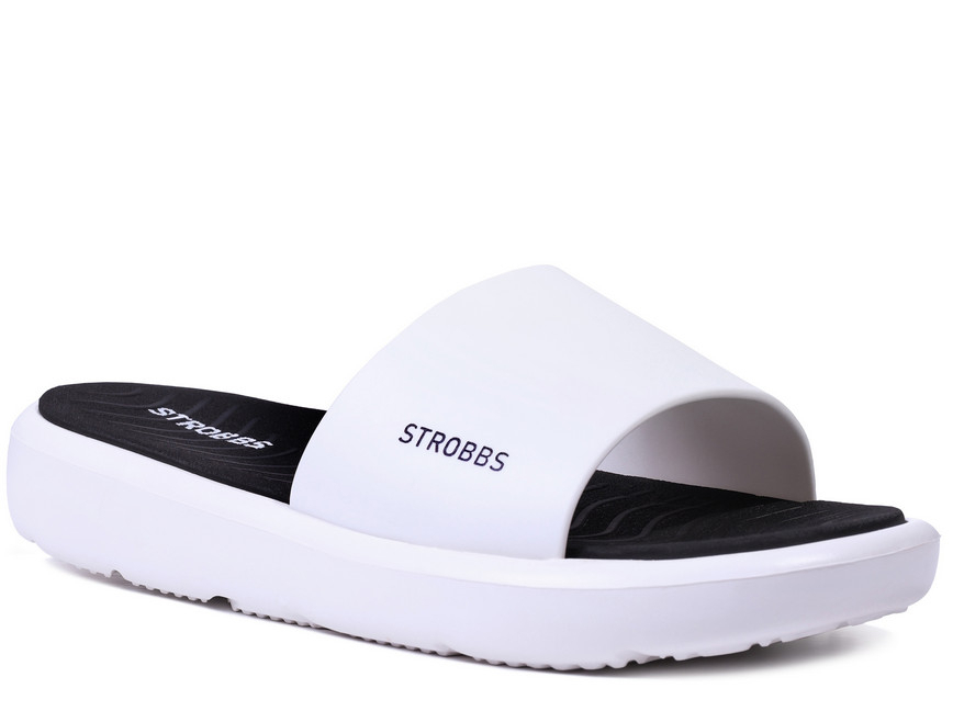 F7753-6 Бел 36-1,37-1,38-2,39-2,40-2 Strobbs Туфли Пляж Шлепанцы/Пантолеты ПВХ, Без подклада, ЭВА Лето жен