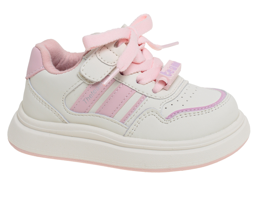 R266512149W/P Белый/Розовый 22-2,23-2,24-2,25-2,26-2 Сказка П/ботинки Актив.отдых Кроссовки Иск.мат, Текстиль В/О жен