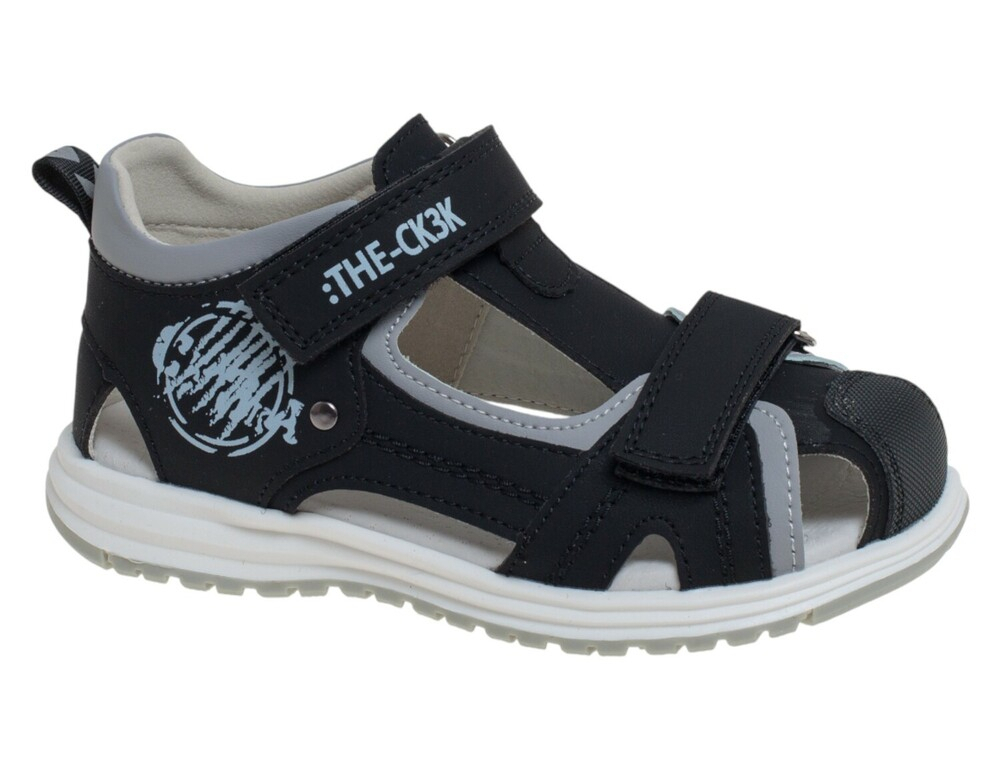 R511311212BK Чёр 27-2,28-2,29-2,30-2,31-2 Сказка П/ботинки Школа Сандалеты Иск.мат, Кожподклад Лето Муж