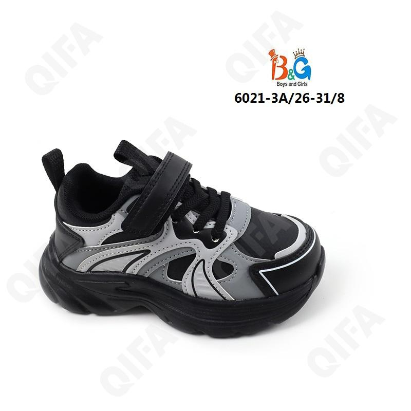 RC51_6021-3A Чёр 26-1,27-1,28-2,29-2,30-1,31-1 Boys and Girls П/ботинки Актив.отдых Кроссовки Иск.мат, Текстиль, ЭВА (EVA-Этиленвинилацетат) В/О Муж