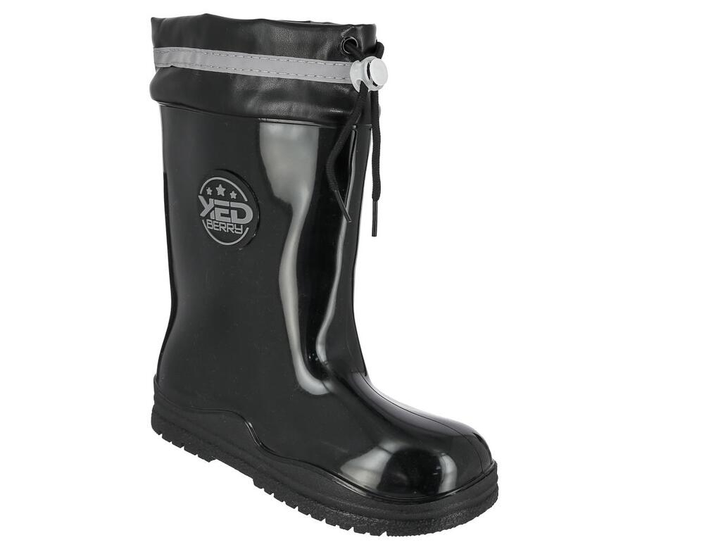 ERR_50238_black 31-1,32-1,33-1,34-1,35-1 Kedberry Сапоги Повсед Веллингтон ПВХ, Текстиль, Текстиль(30% хлопок, 70% ПЭ) В/О Муж