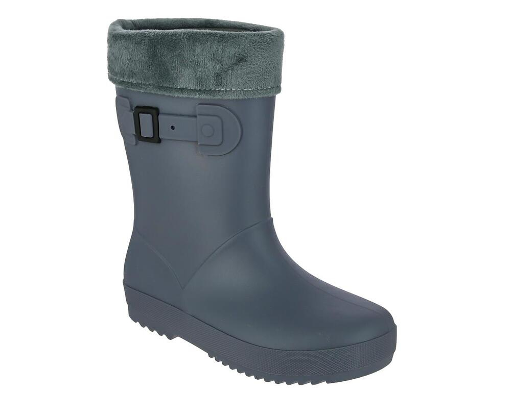 ERV_41094_серый ПВХ Текстиль(30% хлопок, 70% ПЭ) 34-39 111111 Резина Сапоги ПВХ KEDBERRY