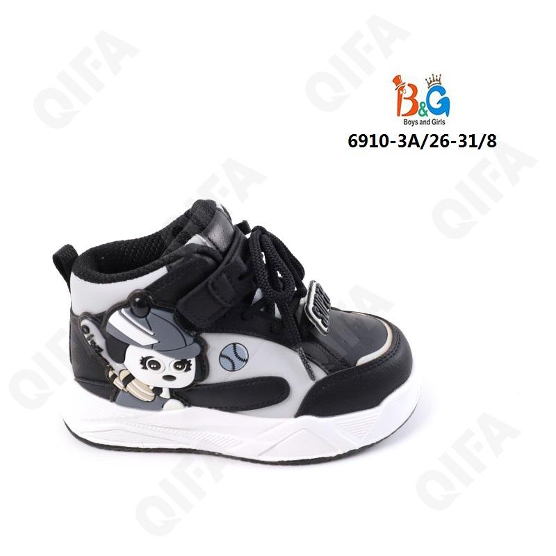 RC51_6910_M-3A Чёр 26-1,27-1,28-2,29-2,30-1,31-1 Boys and Girls Ботинки Актив.отдых Кроссовки Иск.мат, Текстиль, ЭВА (EVA-Этиленвинилацетат) В/О Муж