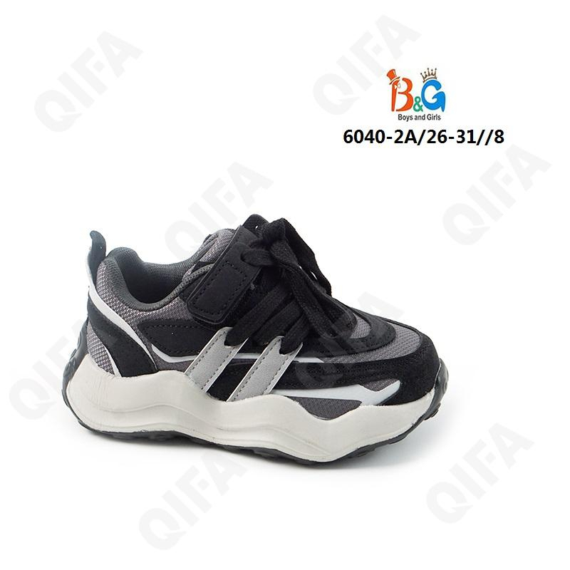 RC51_6040-2A Чёр 26-1,27-1,28-2,29-2,30-1,31-1 Boys and Girls П/ботинки Актив.отдых Кроссовки Иск.мат, Текстиль, ЭВА (EVA-Этиленвинилацетат) В/О Муж