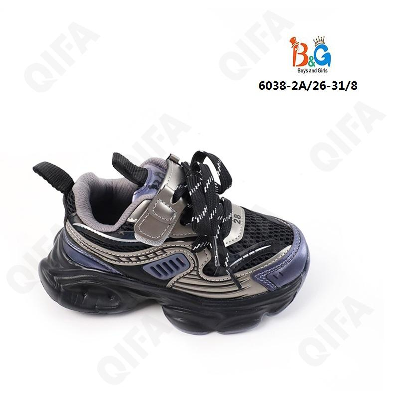 RC51_6038-2A Чёр 26-1,27-1,28-2,29-2,30-1,31-1 Boys and Girls П/ботинки Актив.отдых Кроссовки Иск.мат, Текстиль, ЭВА (EVA-Этиленвинилацетат) В/О Муж