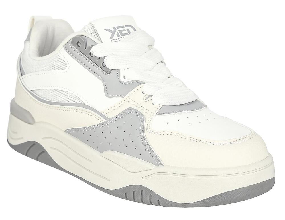 BMS_2504-05_white-grey 36-2,37-2,38-2,39-2 Kedberry П/ботинки Актив.отдых Кроссовки Иск.мат, Текстиль, Текстиль(100% ПЭ) В/О Муж