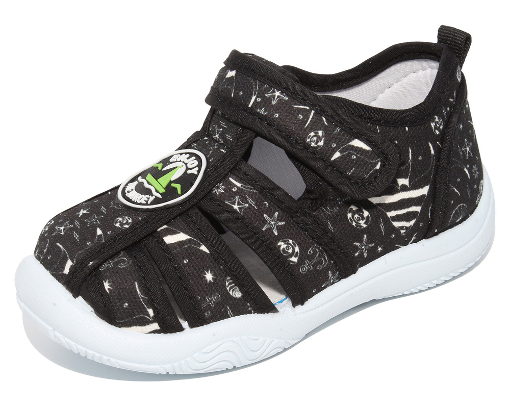 A18230 Чёр 25-2,26-2,27-2,28-2,29-2,30-2 Капитошка П/ботинки Повсед Сандалеты Текстиль, Текстиль, ПВХ Лето Муж