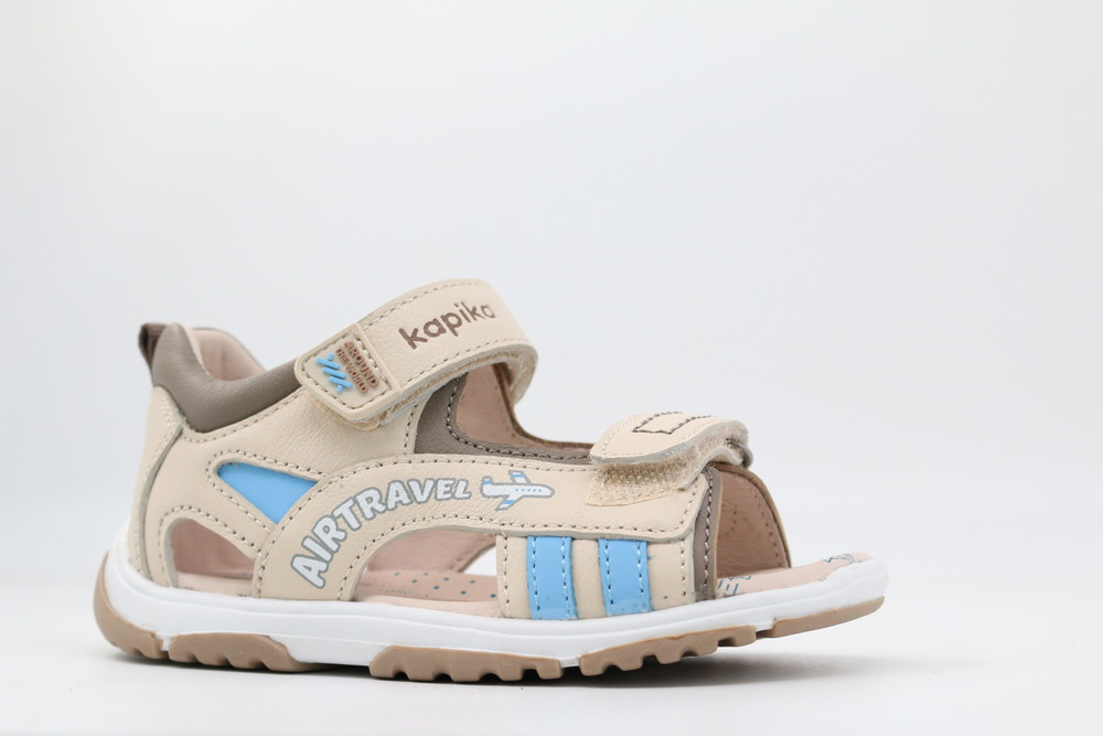 31877-1 Беж 21-1,22-1,23-1,24-1,25-1 Kapika Туфли Повсед Сандалеты Нат.кожа, Кожподклад, ТЭП (термоэластопласт) Лето Муж