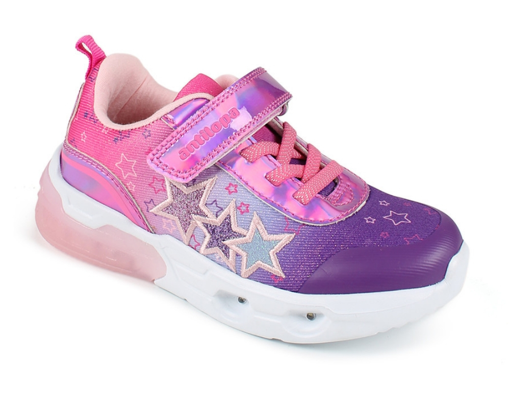 AL 17296 Фиол 24-1,25-1,26-1,27-1,28-1,29-1 Antilopa П/ботинки Актив.отдых Кроссовки Текстиль, Текстиль В/О жен