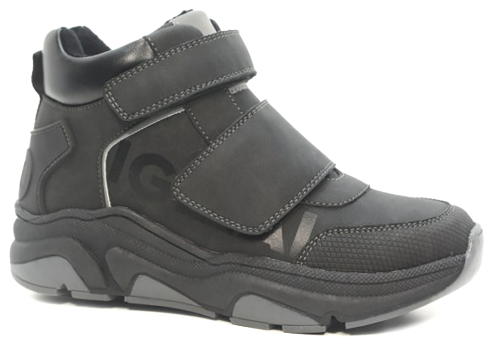 55-0029B Чёр 34-2,35-2,36-4,37-4 Indigo kids Ботинки Повсед Оксфорд Иск.мат, Байка/Флис, ТЭП В/О Муж