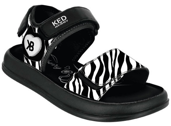 BUJ_527-16_black-white 30-1,31-1,32-1,33-1,34-1,35-1 Kedberry Туфли Повсед Сандалии Иск.мат, Кожподклад, ТЭП Лето жен