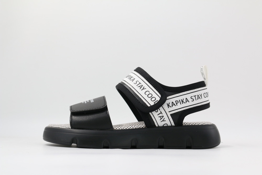 33943п-1 Чёр 31-1,32-1,33-1,34-1,35-1 Kapika Туфли Повсед Сандалии Иск.мат, Кожподклад, ЭВА/резина Лето жен