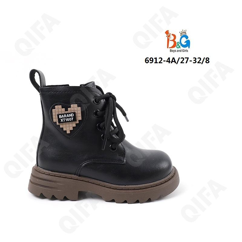 RC51_6912-4A Чёр 27-1,28-1,29-2,30-2,31-1,32-1 Boys and Girls Ботинки Повсед Дерби Иск.мат, Байка/Флис, ТПР (TPR-Термопластичная резина) В/О жен