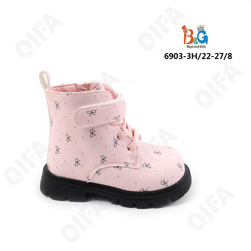 RC51_6903-3H Роз 22-1,23-1,24-2,25-2,26-1,27-1 Boys and Girls Ботинки Повсед Дерби Иск.мат, Байка/Флис, ТПР (TPR-Термопластичная резина) В/О жен