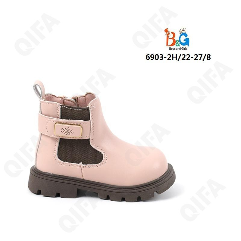 RC51_6903-2H Роз 22-1,23-1,24-2,25-2,26-1,27-1 Boys and Girls Ботинки Повсед Челси Иск.мат, Байка/Флис, ТПР (TPR-Термопластичная резина) В/О жен