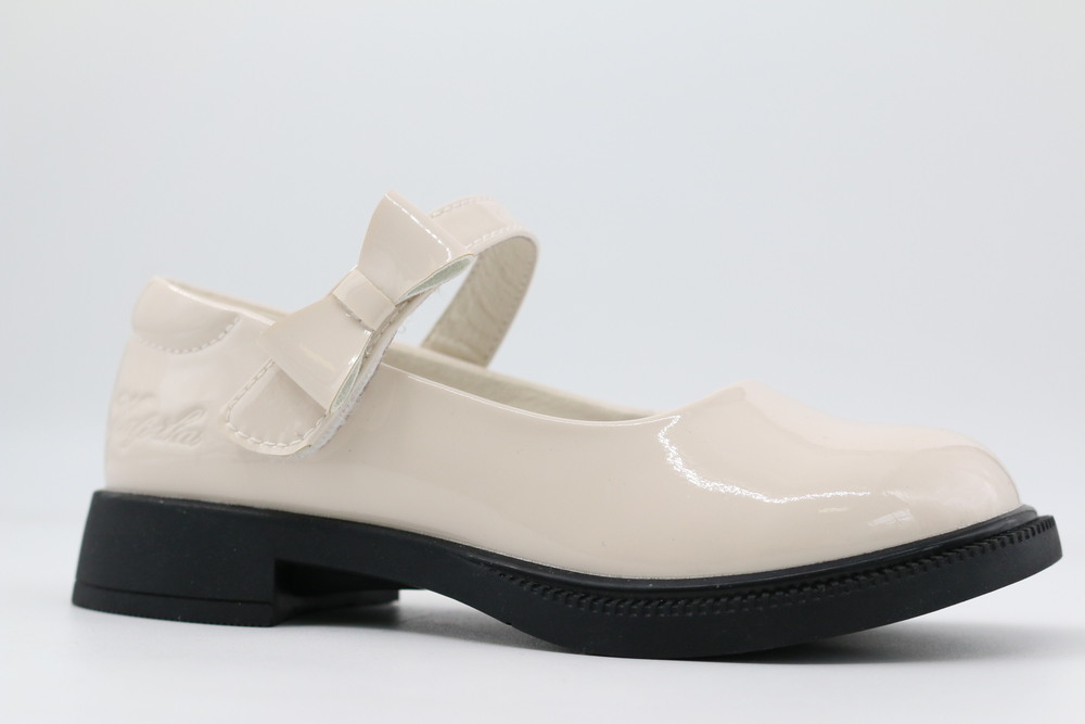 231897п-2 Светло-бежевый 31-1,32-1,33-1,34-1,35-1 Kapika Туфли Празд Mary Jane Иск.мат, Кожподклад, Резина Лето жен