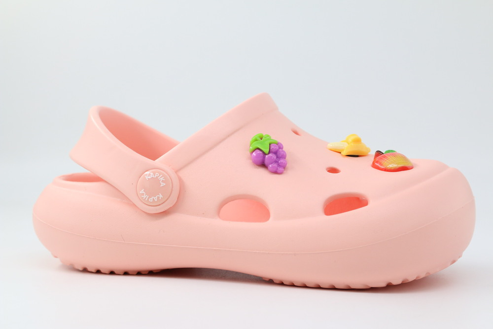 82266-4 Персик 26-2,27-2,29-2,30-2,32-2 Kapika Туфли Пляж Кроксы ЭВА, Без подклада, ЭВА Лето жен