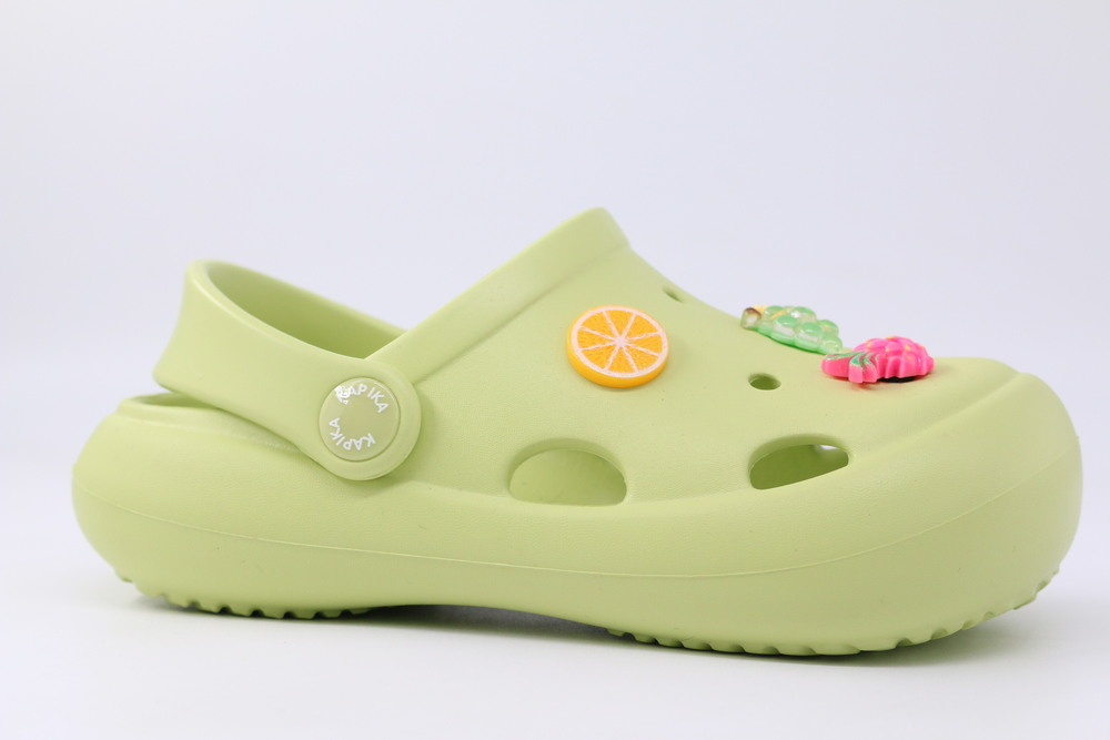 82266-3 Зел 26-2,27-2,29-2,30-2,32-2 Kapika Туфли Пляж Кроксы ЭВА, Без подклада, ЭВА Лето жен