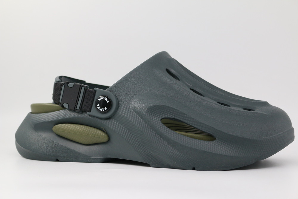 84101-3 Темно-Серый 37-2,39-2,41-2,43-2 Kapika Туфли Пляж Кроксы ЭВА, Без подклада, ЭВА Лето Муж