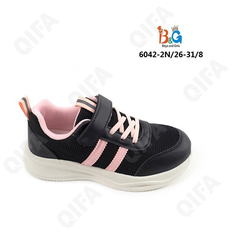 RC51_W6042-2N Чёр 26-1,27-1,28-2,29-2,30-1,31-1 Boys and Girls П/ботинки Актив.отдых Кроссовки Иск.мат, Текстиль, ЭВА (EVA-Этиленвинилацетат) В/О жен