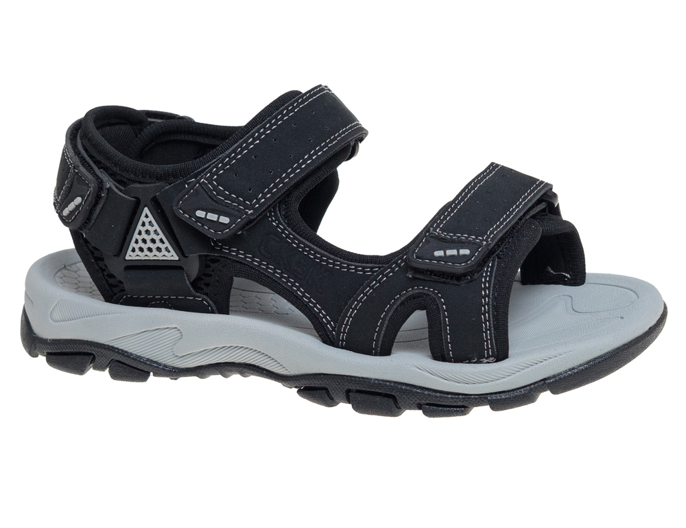 R027811638BK Чёр 33-2,34-2,35-2,36-2,37-2 Сказка Туфли Актив.отдых Сандалии Иск.мат, Текстиль Лето Муж