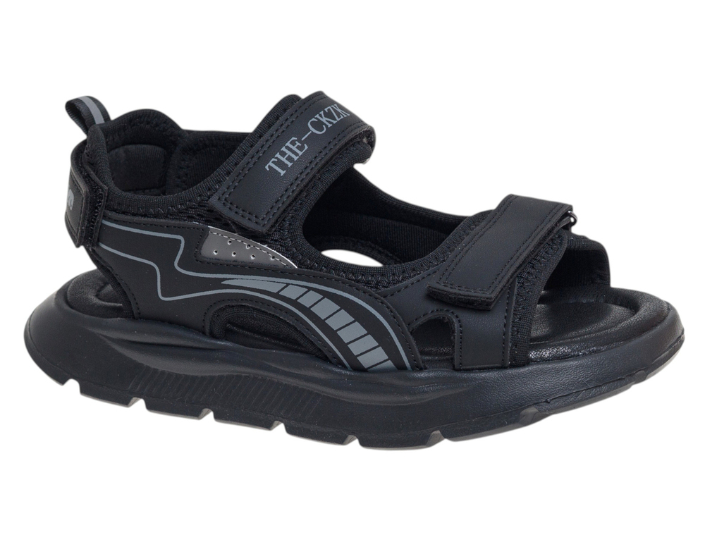 R100611501BK Чёр 33-2,34-2,35-2,36-2,37-2 Сказка Туфли Актив.отдых Сандалии Иск.мат, Текстиль Лето Муж