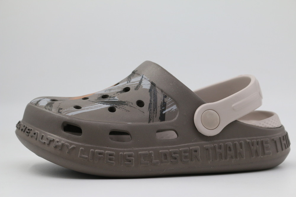 82258-2 хаки 28-1,29-1,30-1,31-1,32-1,33-1,34-1,35-1 Kapika Туфли Пляж Кроксы ЭВА, Без подклада, ЭВА Лето Муж