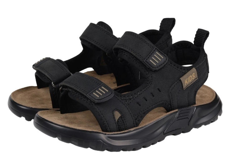 AL 17354 Чёр 32-1,33-1,34-1,35-1,36-1,37-1 Antilopa Туфли Актив.отдых Сандалии Иск.мат, Текстиль Лето Муж