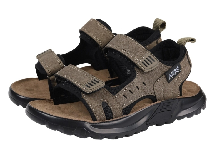 AL 17355 хаки 32-1,33-1,34-1,35-1,36-1,37-1 Antilopa Туфли Актив.отдых Сандалии Иск.мат, Текстиль Лето Муж