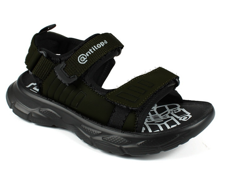 AL 17483 Чёр 31-1,32-1,33-1,34-1,35-1,36-1 Antilopa Туфли Актив.отдых Сандалии Иск.мат, Текстиль Лето Муж