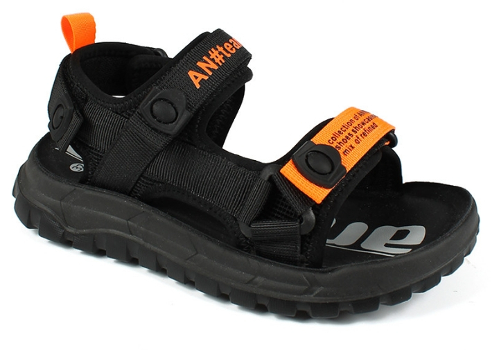 AL 17485 Чёр 32-1,33-1,34-1,35-1,36-1,37-1 Antilopa Туфли Актив.отдых Сандалии Иск.мат, Текстиль Лето Муж