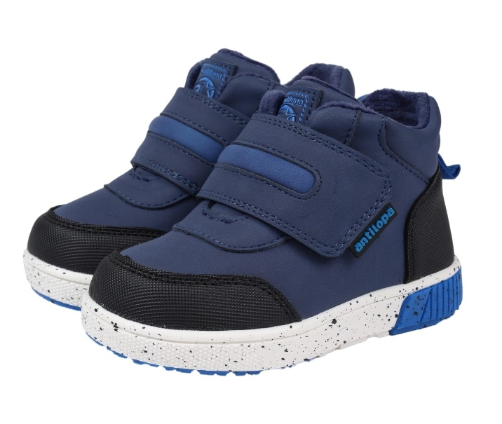 AL 17851 Син 22-1,23-1,24-1,25-1,26-1,27-1 Antilopa Ботинки Повсед Оксфорд Иск.мат, Байка/Флис В/О Муж