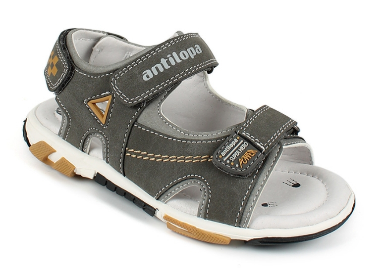 AL 9796-2 хаки 26-1,27-1,28-1,29-1,30-1,31-1 Antilopa Туфли Повсед Сандалии Иск.мат, Кожподклад Лето Муж