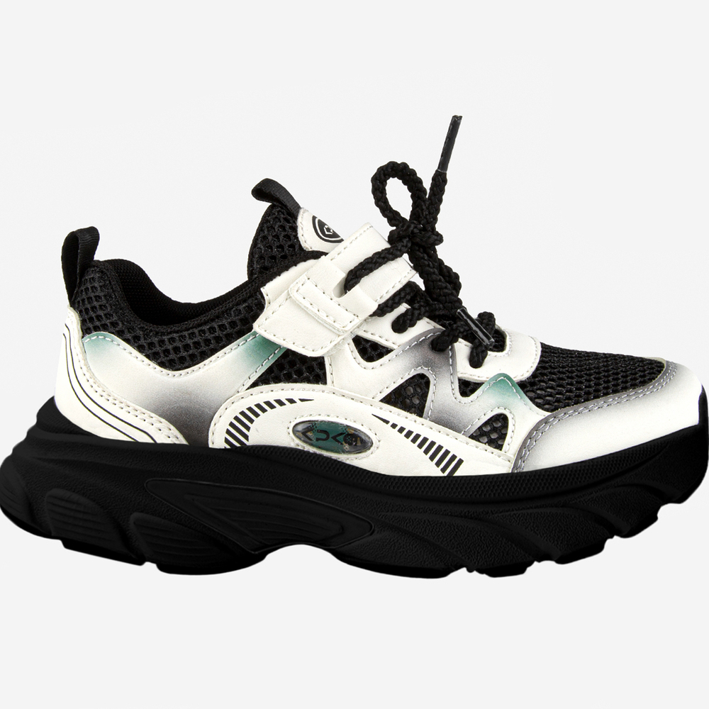 731249н-3 черный-белый 31-1,32-1,33-1,34-1,35-1 Kapika П/ботинки Актив.отдых Кроссовки Иск.мат, Текстиль, ЭВА/ТЭП В/О жен