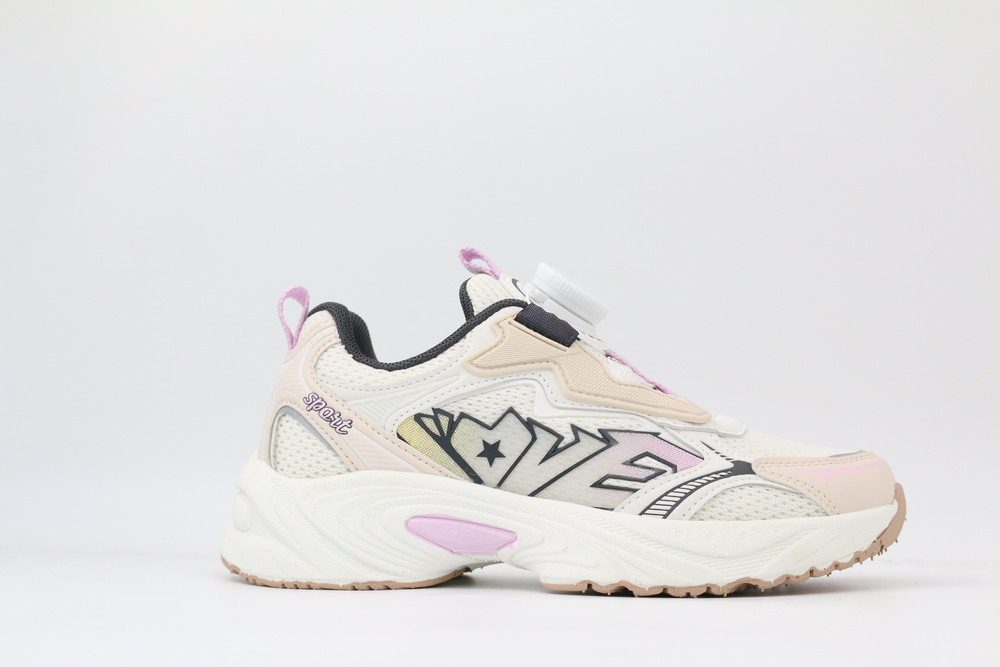 731292-2 бежевый-розовый 31-1,32-1,33-1,34-1,35-1 Kapika П/ботинки Актив.отдых Кроссовки Иск.мат, Текстиль, ЭВА/ТЭП В/О жен