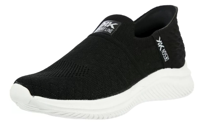 HPM_24-708-1_black 31-1,32-1,33-1,34-1,35-1,36-1 Kenka П/ботинки Актив.отдых Слипоны Текстиль, Без подклада, ЭВА Лето Муж