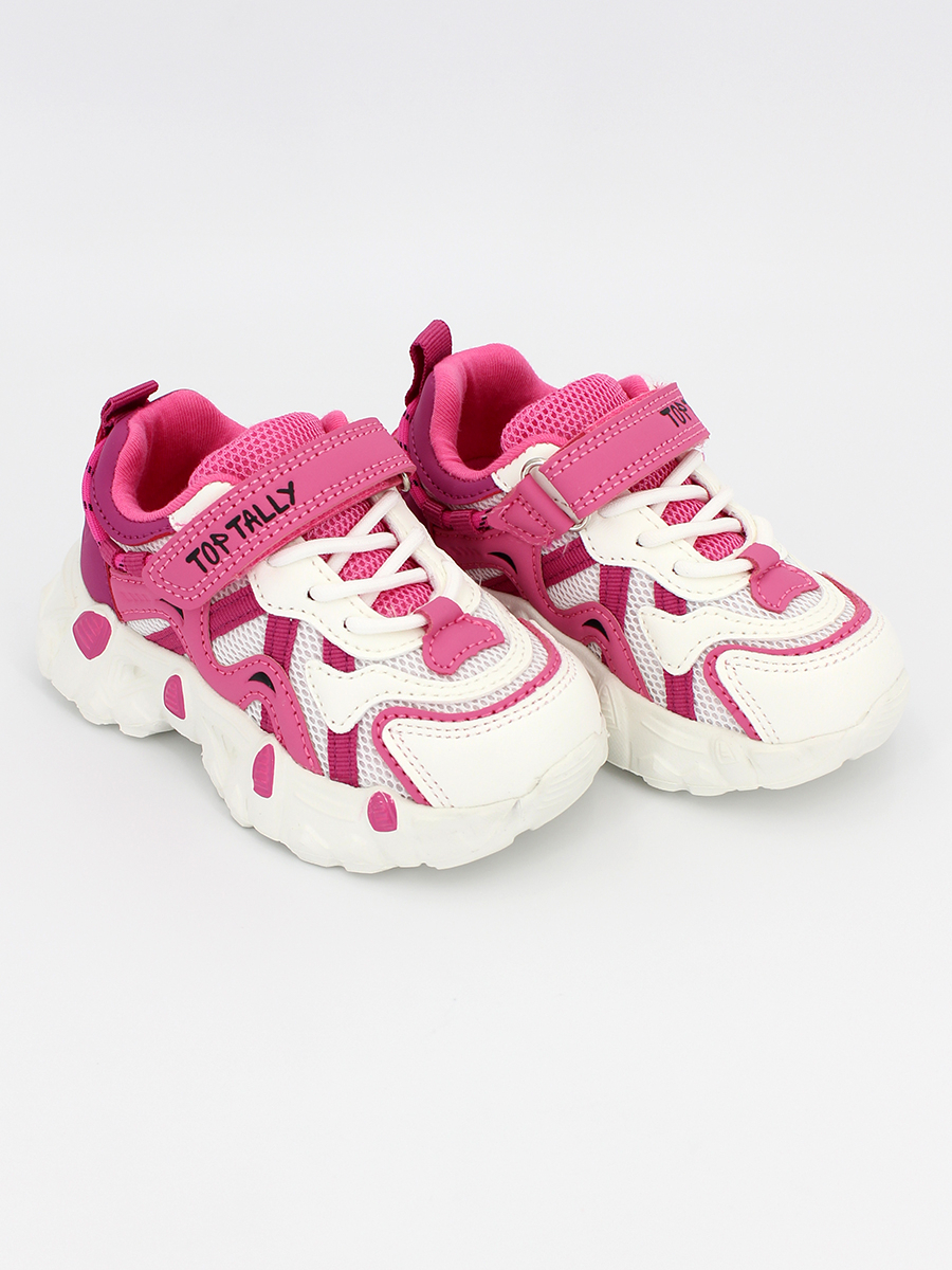 QXL-26-043 Белый/Розовый 23-2,24-2,25-2,26-2,27-2,28-2 Top Tally П/ботинки Актив.отдых Кроссовки Иск.мат, Текстиль, ЭВА В/О жен