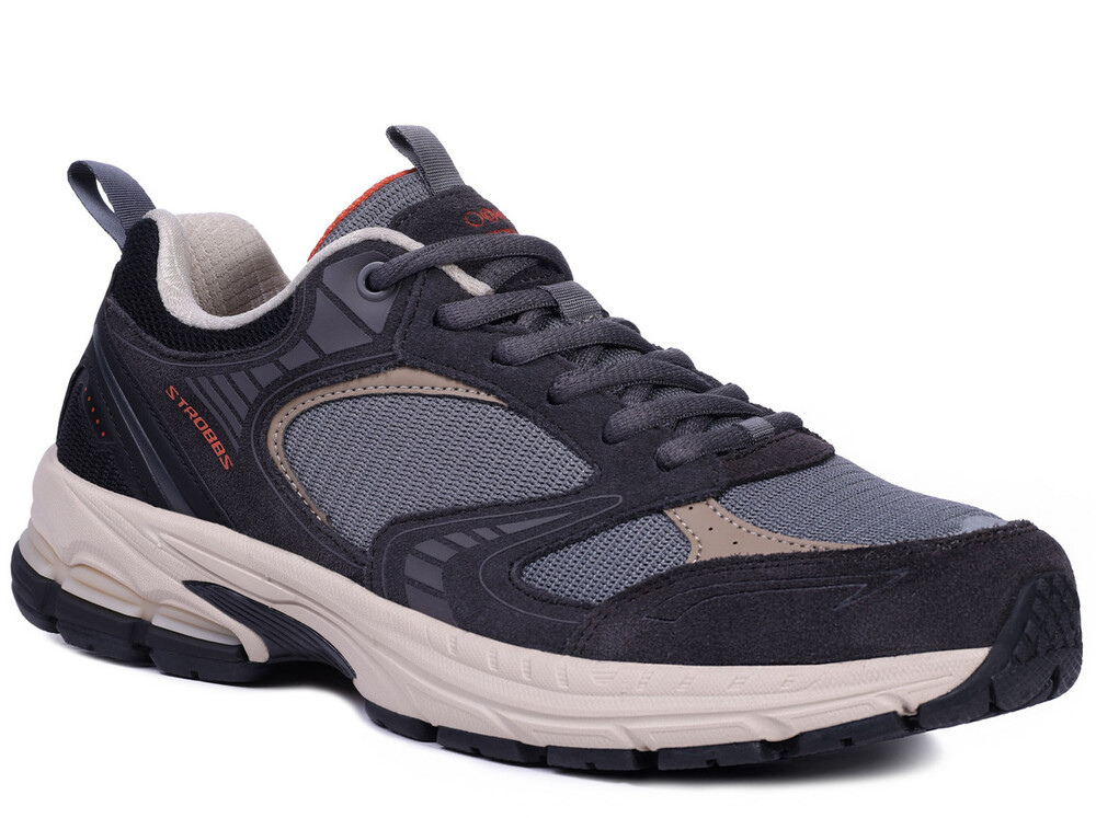 C3861-1 Сер 41-1,42-2,43-2,44-2,45-1 Strobbs П/ботинки Актив.отдых Кроссовки Нат.кожа, Текстиль, ЭВА,ТПР,ТПУ вставка В/О Муж