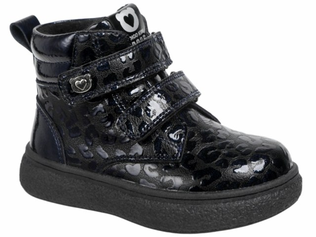 19-133A2 Чёр 24-2,25-2,26-2,27-2,28-2 Indigo kids Ботинки Повсед Дерби Нат.кожа, Байка/Флис, ТЭП В/О жен