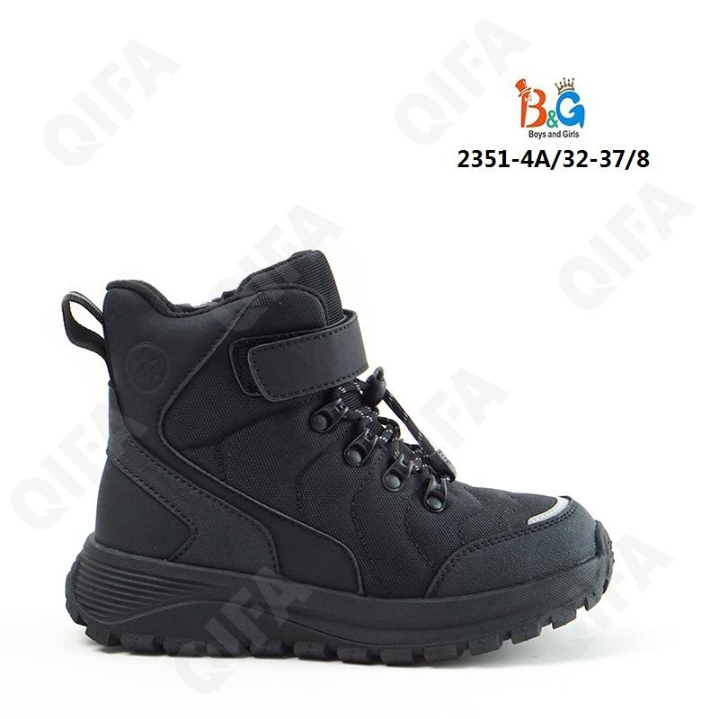 RC51_2351-4 Син 32-1,33-1,34-2,35-2,36-1,37-1 Boys and Girls Ботинки Повсед Оксфорд Иск.мат, Нат.шерсть, ТПР (TPR-Термопластичная резина) Зима Муж