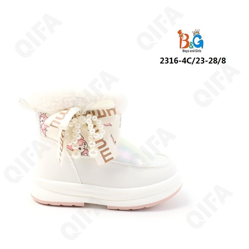 RC51_2316-4 Роз 23-1,24-1,25-2,26-2,27-1,28-1 Boys and Girls П/сапоги Повсед Веллингтон Иск.мат, Иск.мех, ТПР (TPR-Термопластичная резина) Зима жен