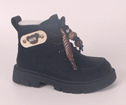 T-68186-A Чёр 27-1,28-1,29-1,30-1,31-1,32-1 Tom&Miki Ботинки Повсед Дерби Иск.мат, Байка/Флис, ТЭП В/О жен