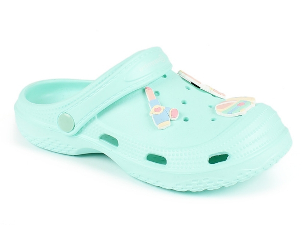 P4040063K Mint мятный 30-2,31-2,32-2,33-2,34-2,35-2 Antilopa Туфли Пляж Кроксы ЭВА, Без подклада Лето жен