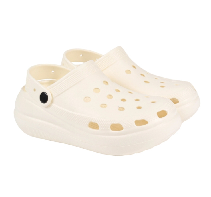 QL1659W Milk Бел 36-1,37-2,38-3,39-3,40-2,41-1 Antilopa Туфли Пляж Кроксы ЭВА, Без подклада Лето жен